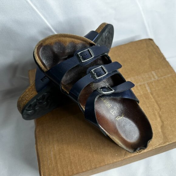Women’s Birkenstock Florida Cobalt Blue Sandals Size 37 - RARE - Picture 7 of 8
